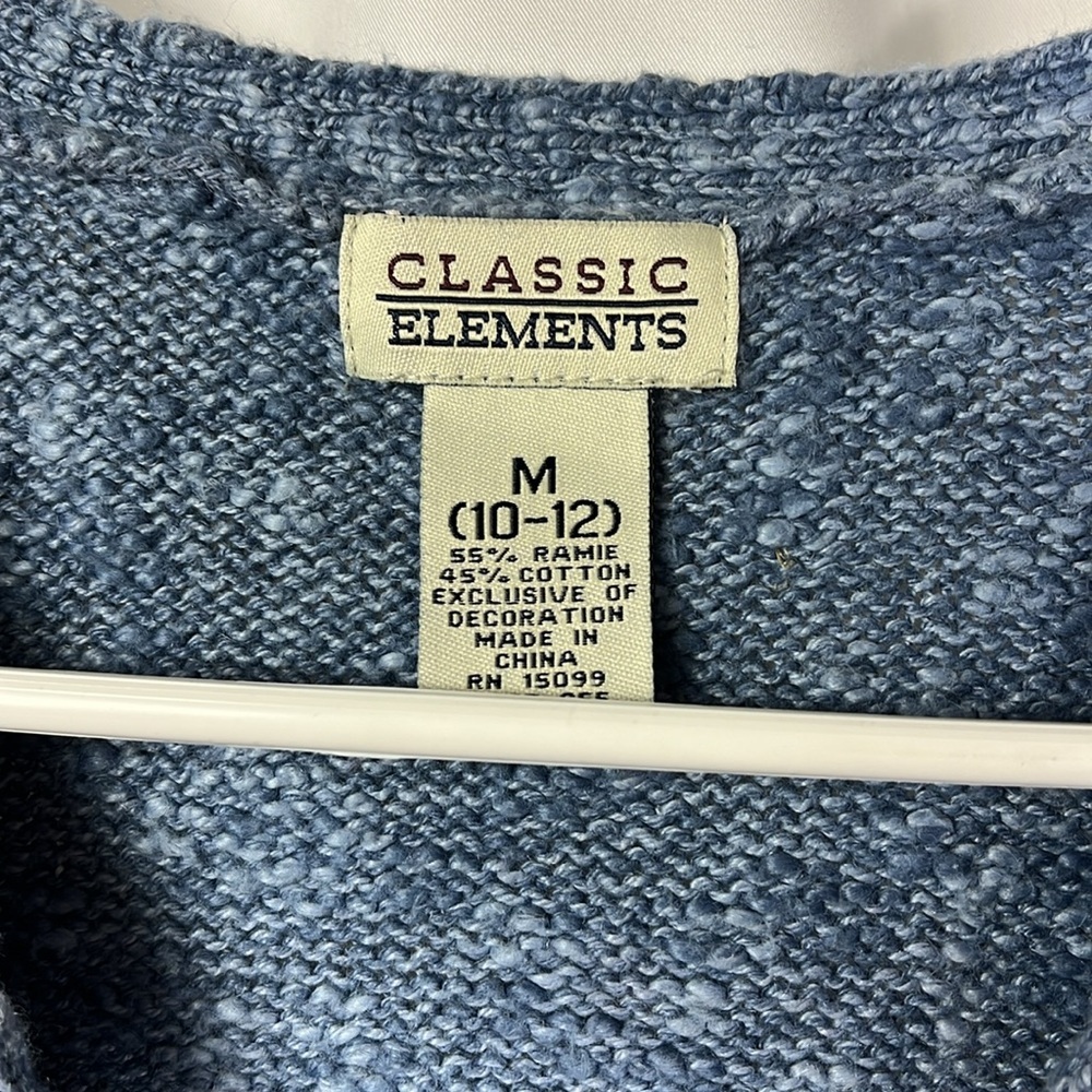Classic Elements Autumn Themed Button Down Knit V… - image 3